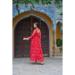 Picture of Nice Georgette Crimson Readymade Gown