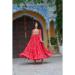 Picture of Nice Georgette Crimson Readymade Gown