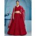 Picture of Bewitching Georgette Dark Red Lehenga Choli