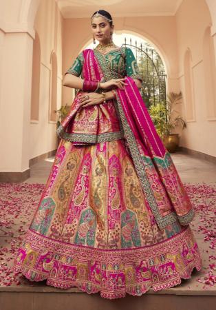 Picture of Stunning Silk Deep Pink Lehenga Choli