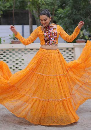 Picture of Shapely Georgette Chocolate Readymade Lehenga Choli