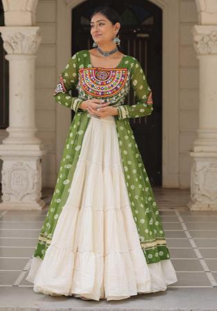 Picture of Well Formed Cotton Sea Green Readymade Lehenga Choli