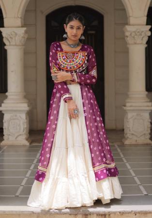 Picture of Graceful Cotton Off White Readymade Lehenga Choli