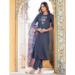 Picture of Well Formed Silk Dark Slate Grey Readymade Salwar Kameez