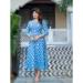 Picture of Excellent Rayon Light Blue Readymade Gown