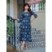 Picture of Lovely Rayon Dark Slate Blue Readymade Gown