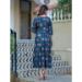 Picture of Lovely Rayon Dark Slate Blue Readymade Gown