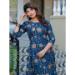 Picture of Lovely Rayon Dark Slate Blue Readymade Gown