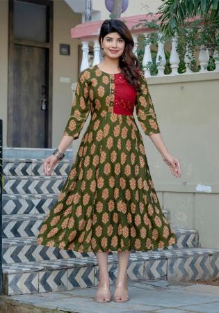 Picture of Shapely Rayon Sea Green Readymade Gown