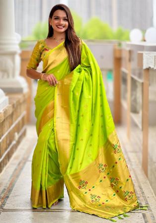 Picture of Beauteous Silk Lawn Green Saree