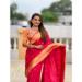 Picture of Good Looking Silk Salmon Saree