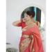 Picture of Delightful Silk Salmon Saree