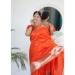 Picture of Magnificent Silk Tomato Saree