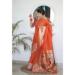 Picture of Magnificent Silk Tomato Saree