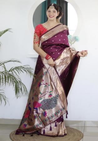 Picture of Sublime Silk Brown Saree
