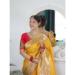 Picture of Lovely Silk Golden Rod Saree