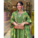 Picture of Silk Dark Olive Green Readymade Salwar Kameez