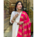 Picture of Grand Silk Off White Readymade Salwar Kameez