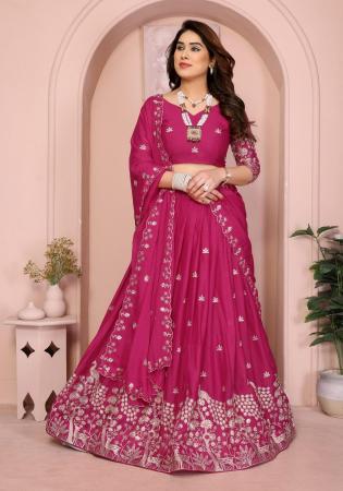 Picture of Wonderful Georgette Pink Lehenga Choli