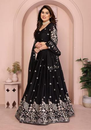 Picture of Ideal Georgette Black Lehenga Choli