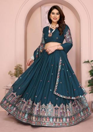 Picture of Shapely Georgette Dark Slate Grey Lehenga Choli