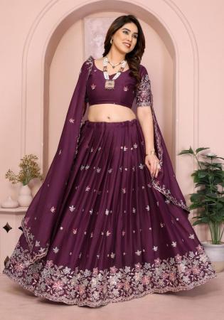 Picture of Fascinating Georgette Brown Lehenga Choli