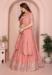 Picture of Well Formed Georgette Dark Salmon Lehenga Choli