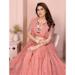 Picture of Well Formed Georgette Dark Salmon Lehenga Choli