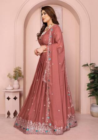 Picture of Fine Georgette Indian Red Lehenga Choli