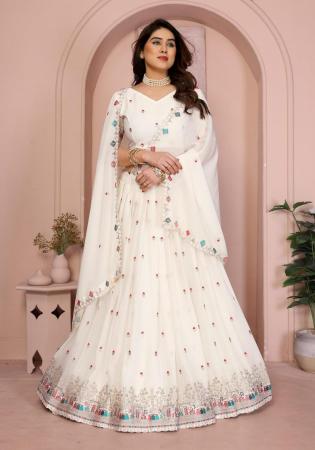 Picture of Bewitching Georgette Linen Lehenga Choli