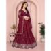 Picture of Well Formed Georgette Maroon Lehenga Choli