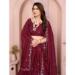 Picture of Well Formed Georgette Maroon Lehenga Choli