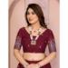 Picture of Well Formed Georgette Maroon Lehenga Choli