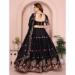 Picture of Nice Georgette Black Lehenga Choli