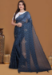 Picture of Graceful Georgette Dark Slate Grey Saree