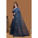 Picture of Graceful Georgette Dark Slate Grey Saree