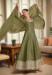 Picture of Radiant Chiffon Dark Olive Green Readymade Gown