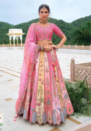 Picture of Beautiful Silk Salmon Lehenga Choli