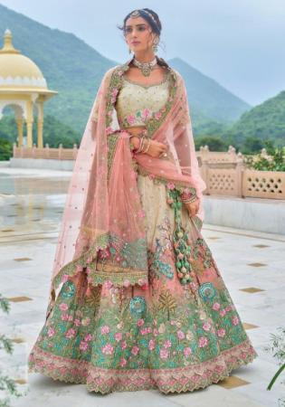 Picture of Alluring Silk Dark Khaki Lehenga Choli