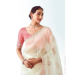 Picture of Lovely Organza Off White Saree