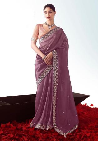 Picture of Resplendent Organza Fuchsia Saree