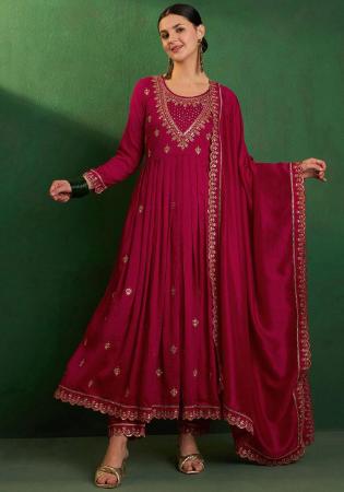 Picture of Delightful Rayon Maroon Readymade Salwar Kameez