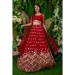 Picture of Delightful Georgette & Net Dark Red Lehenga Choli
