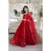 Picture of Grand Georgette & Net Dark Red Lehenga Choli