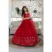 Picture of Grand Georgette & Net Dark Red Lehenga Choli