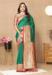 Picture of Superb Silk Forest Green Saree