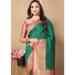 Picture of Superb Silk Forest Green Saree