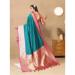 Picture of Good Looking Silk Teal Saree