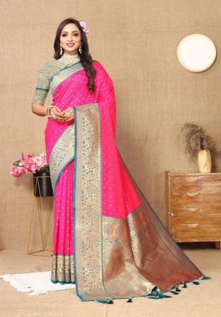 Picture of Lovely Silk Deep Pink Saree