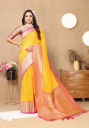 Picture of Bewitching Silk Orange Saree